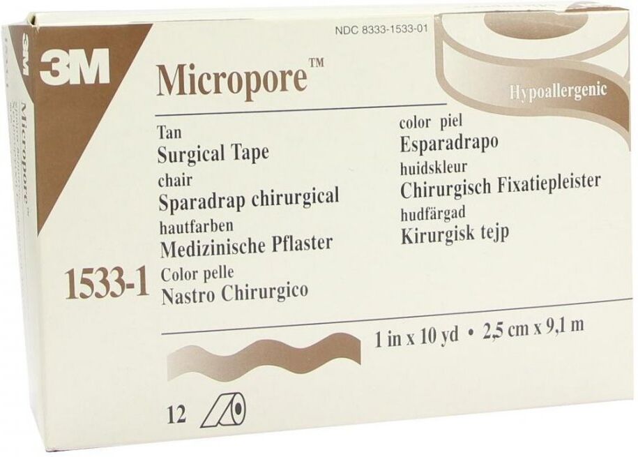Micropore Vliespfl.9,1 mx2,5 cm haut 1533-1