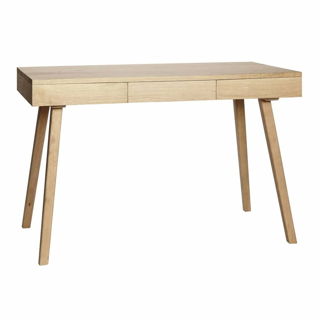 Hubsch Bureau van hout met 3 lades