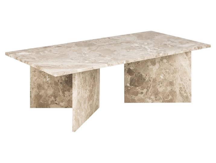 freiraum Couchtisch Vega, in Braun, Marmor - 140x42x70cm (BxHxT)