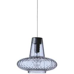 Zafferano Giulietta pendelleuchte ø 320 x 3150 mm. 1 x e27 70 w hs-ip20-grau, blaues glas