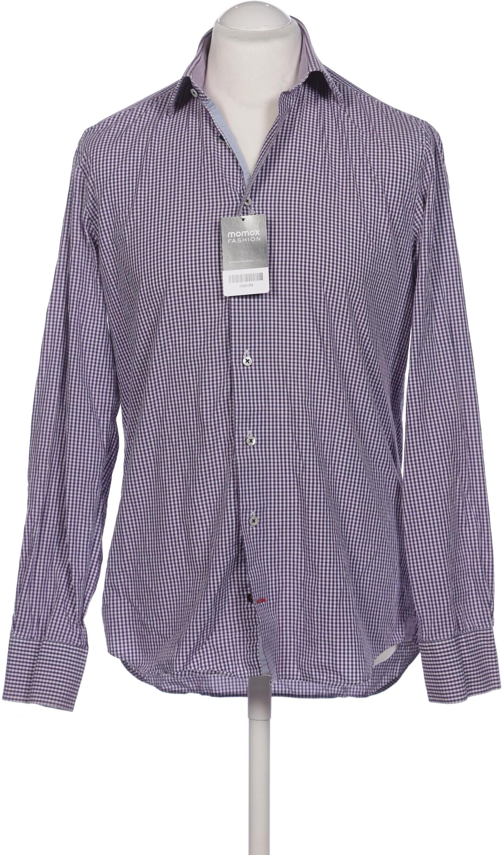 Tommy Hilfiger Tailored Herren Hemd, Lila, Gr. 39, Baumwolle - Second Hand