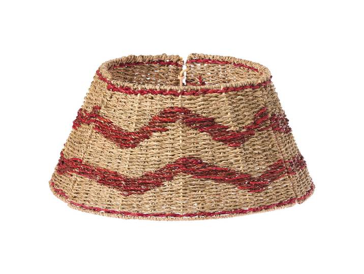 Beliani Weihnachtsbaumkragen 24 cm Naturfarben Hiver, Naturfarben, Rot, Naturmaterialen, Rund, 24 cm, Dekoration, Weihnachtsdekoration, Christbäume & Zubehör