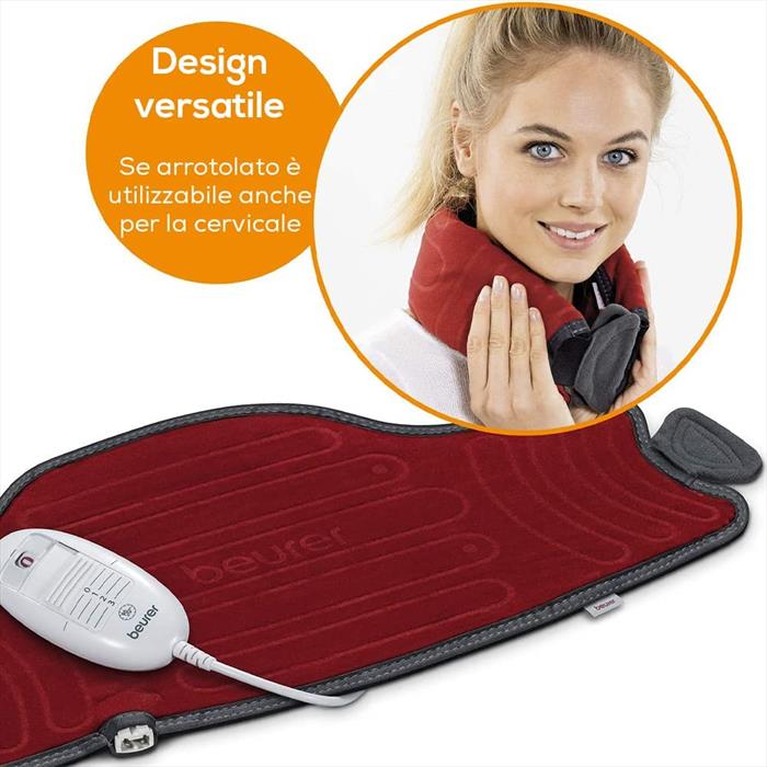 BEURER Termoforo Singolo Hk 55 Easyfix-grigio, Rosso