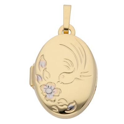Kettenanhänger ADELIA´S "333 Gold Medaillon Anhänger", gold, Schmuckanhänger, Damen, Gold, Kettenanhänger, Goldschmuck für Damen