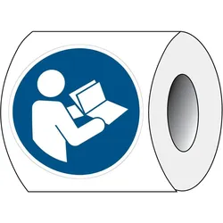 Brady, Sicherheitskennzeichnung, ISO 7010 PIC M002 B-7541 ISO Sicherheitskennzeichnung - Gebrauchsanweisung beachten Lamin