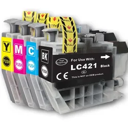 Gigao LC-421 XL Tintenpatronen Kompatibel mit Brother DCP-J1050DW - 4er-Set (CMYK)