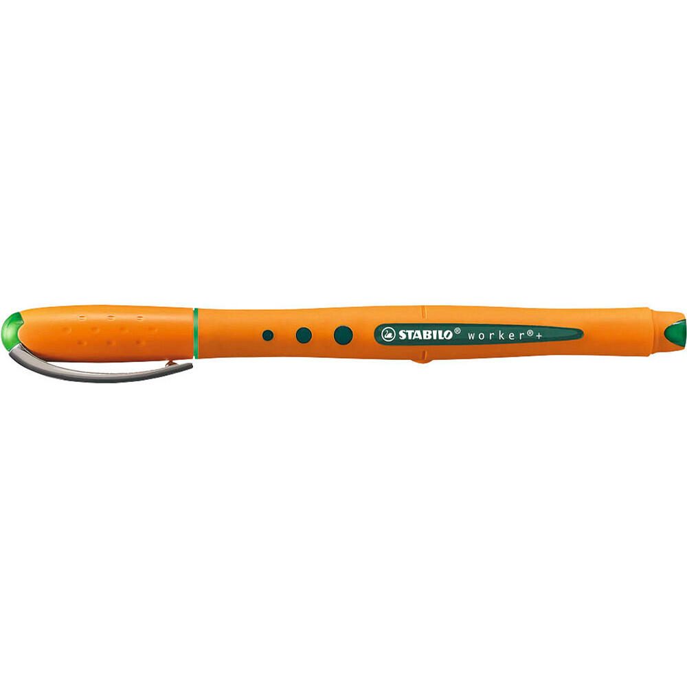 STABILO worker + Tintenroller orange 0,5 mm - Schreibfarbe: grün 2018/36
