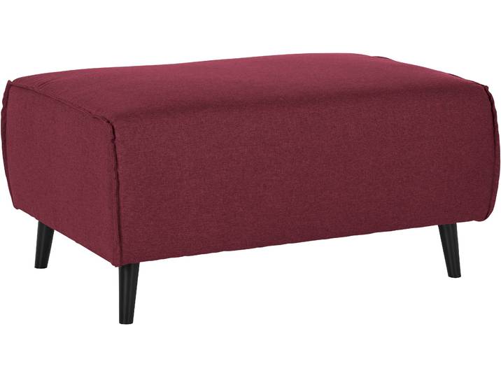Hocker DOMO COLLECTION Amora , rot (bordeaux), B:97cm H:47cm T:66cm, Hocker, Hocker, mit Federkern, Fusshöhe passend für gängige Saugroboter