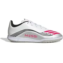ADIDAS Kinder Fussball-Hallenschuhe F50 Messi Club Indoor, Größe 28 in Weiß Weiß