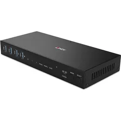 Lindy 2 Port Dual Head HDMI 4K60,USB3.0 KVM Switch, KVM Switch, Schwarz