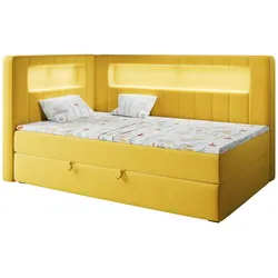 BOXSPRINGBETT JUNIOR GOLD 3 90/200 Gelb - linke Seite