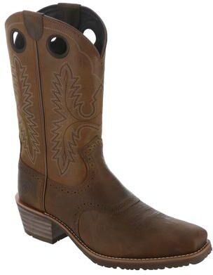 Ariat Hybrid Roughstock Square Toe - Mens 7.5 Brown Boot W