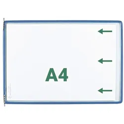 Tarifold 10er Set Sichttafeln DIN A4 Öffnung schmale Seite blau