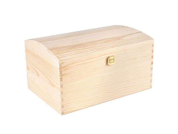 Creative Deco Grote Houten Bewaardoos 34,5 x 25 x 19,2 cm