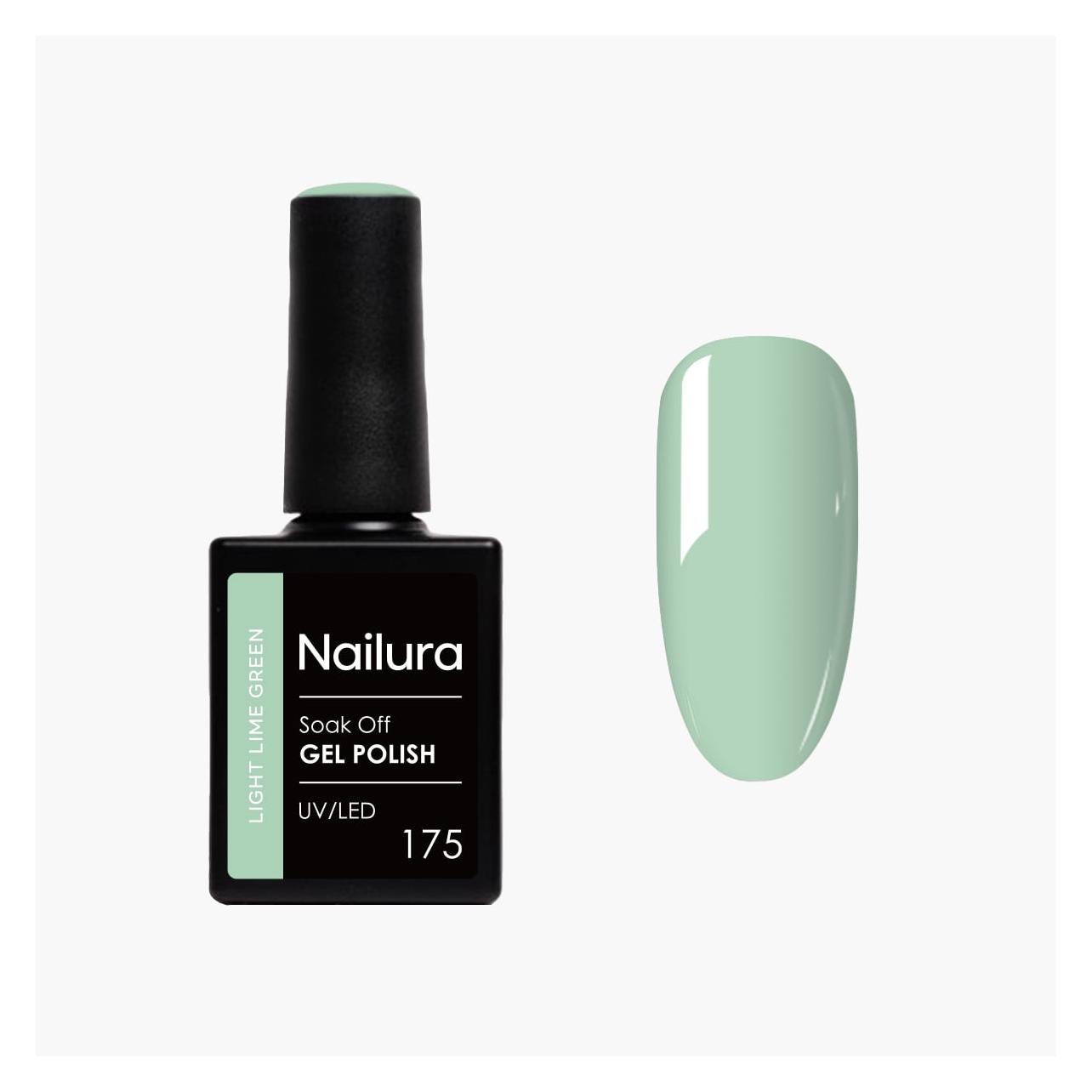 Nailura - Gel Polish 175 - Light Lime Green - 10 ml (Light Lime Green) (70194)