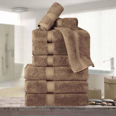 Superior Egyptian Cotton 9 Piece Towel Set Ultra Plush & Absorbent Bath, Hand & Face Towels, Heavyweight Spa Quality