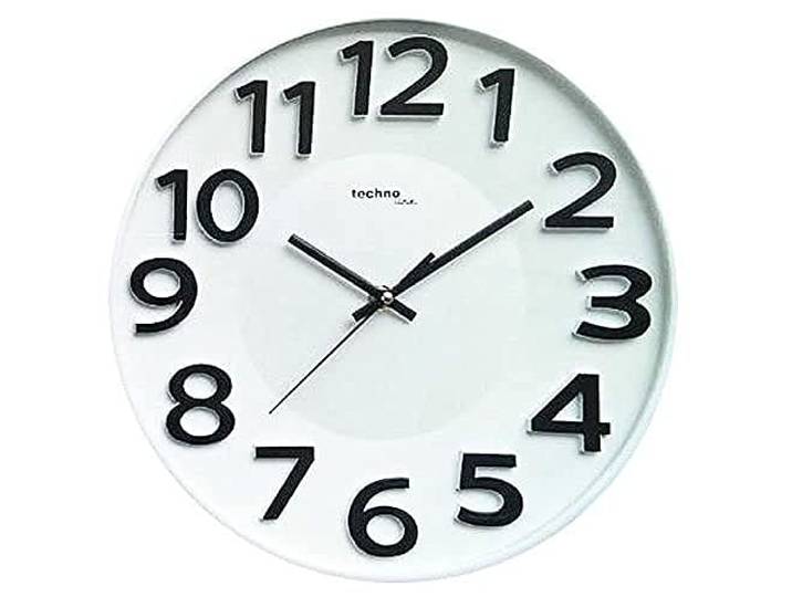 techno line WT 4100 Wanduhr, Kunststoff, weiß, 30 x 4.2 x 30 cm