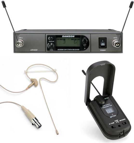 Samson AirLine Synth Earset Drahtlos-Komplettsystem UHF True Diversity AL 300 AR 300