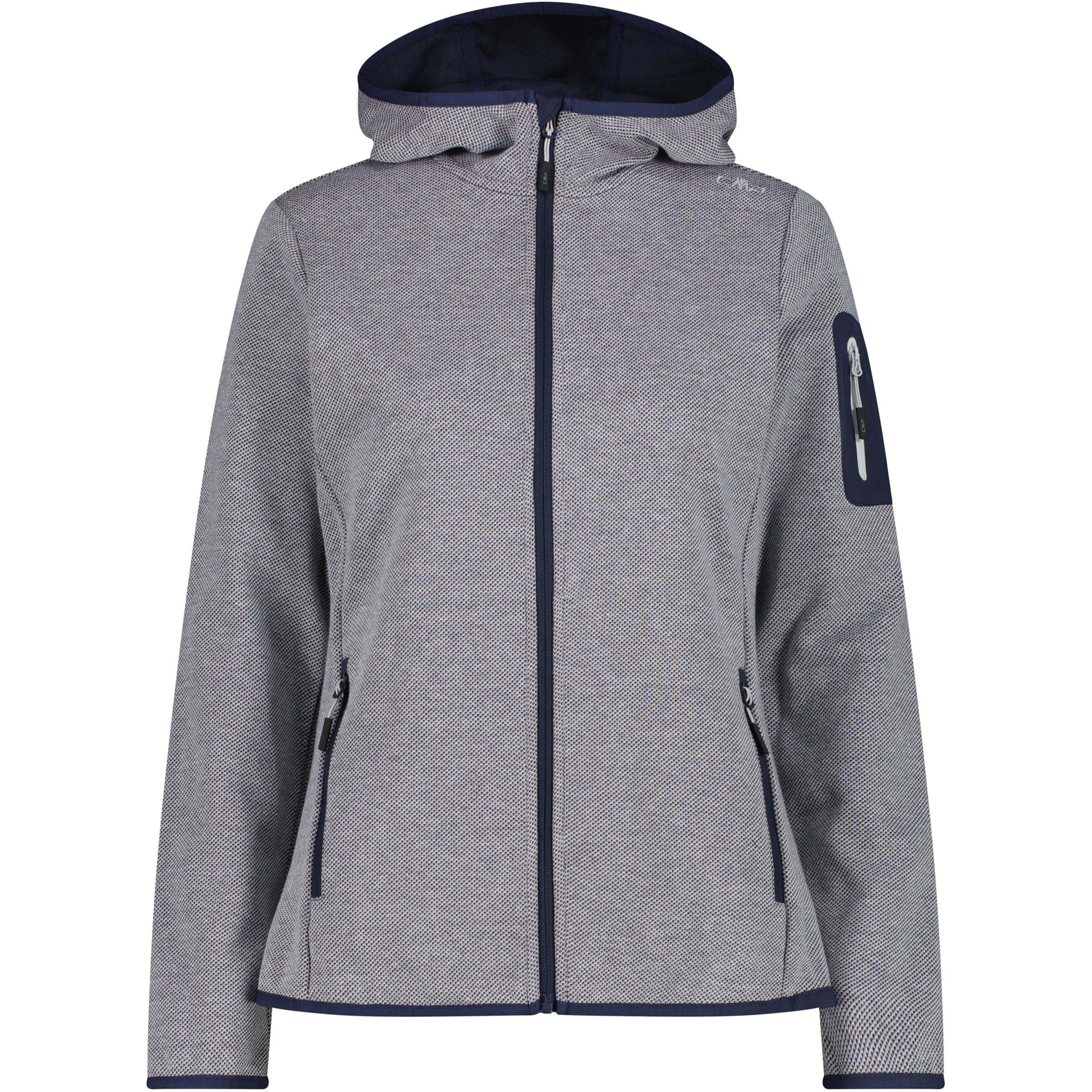 CMP Damen Fleecejacke grau Größe M Trekking Hautfreundlich