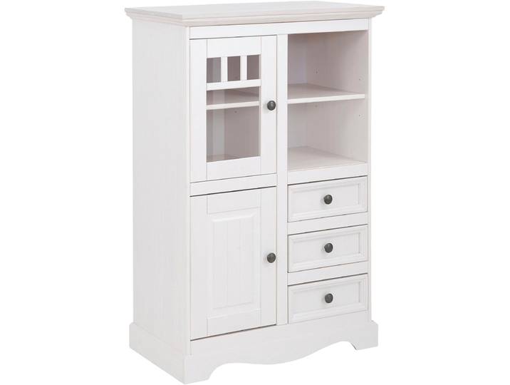 Highboard OTTO HOME Melissa , weiß, B:80cm H:120cm T:45cm, Sideboards, Highboard, Vitrine, Breite 80 cm