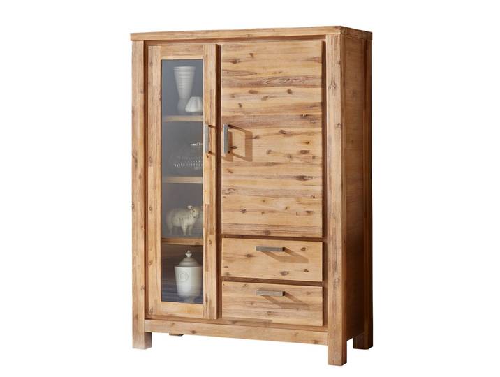 Landscape Highboard-Vitrine TUNIS, sand, Teilmassiv
