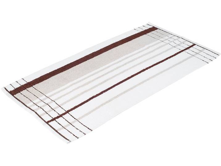 Handtücher GÖZZE Berlin Streifen , grau (taupe, schokolade), B:50cm L:100cm, Frottier, Obermaterial: 100% Baumwolle, Handtücher, Handtücher