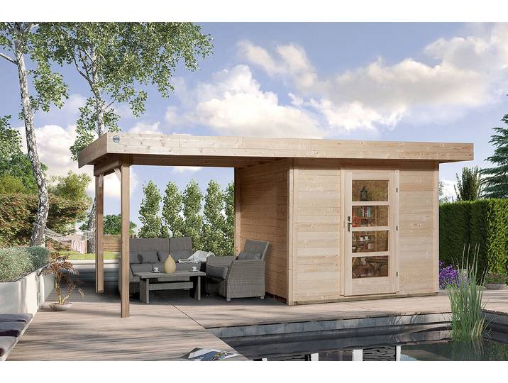 Weka Designhaus 172 B mit Anbau 5.3 × 3 m