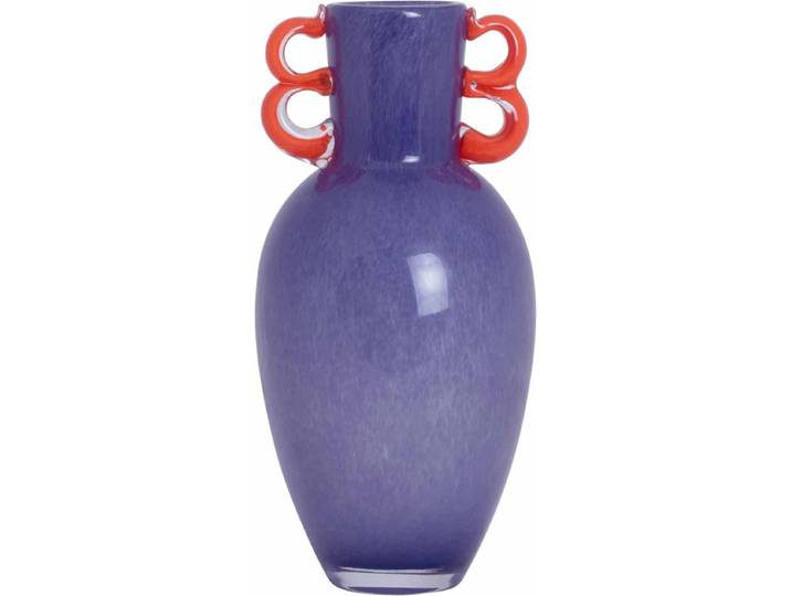 Present Time Vaas Fiesta Large - Paars - Ø14.5x30cm - Glas - Scandinavisch - Bloemenvaas - Woondecoratie - Decoratieve vaas voor woonkamer of slaapkamer