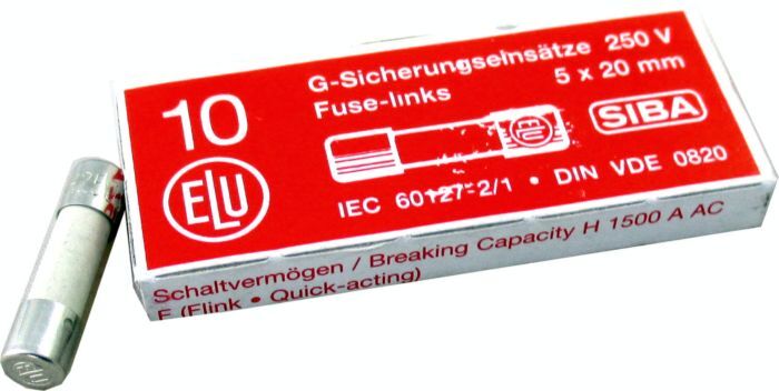 Wolf Feinsicherung 2A Flink 250V 2745698 5x20mm, für CGG-2(K) ab 11/2008