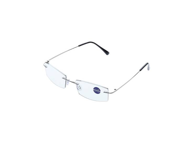 Lunettes de Lecture sans Monture 350D Argent Style Classique Unisexe pour Bureau et Maison