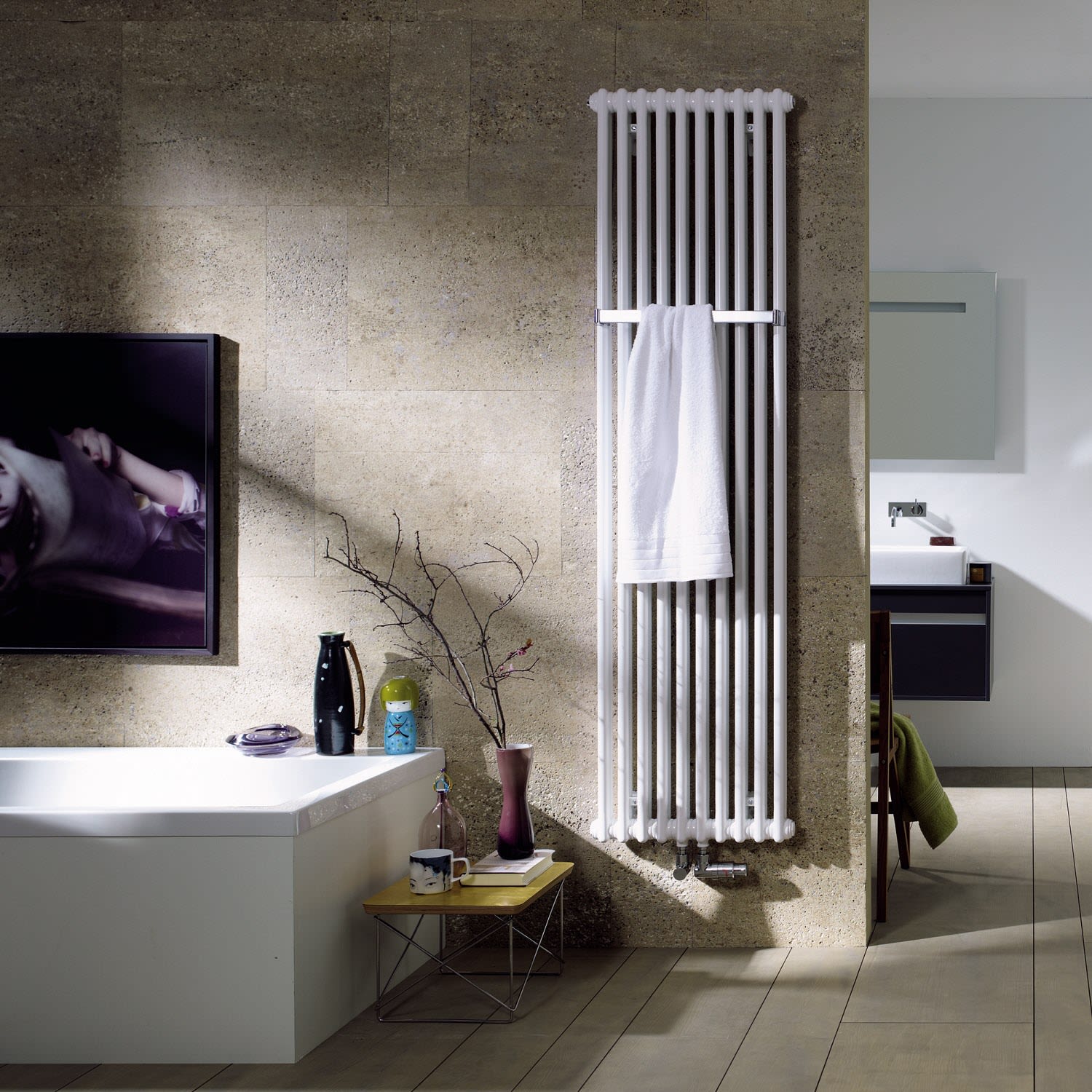 Zehnder Charleston Bar CPV 3150-12 Badheizkörper 57,7 x 150 cm, Heizung, ZCA34312A115000, anthracite - B: 57,7 H: 150 cm - anthracite