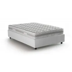 Aftis - Französisches Bett, Weiß, Inkl. Matratze Made in Italy
