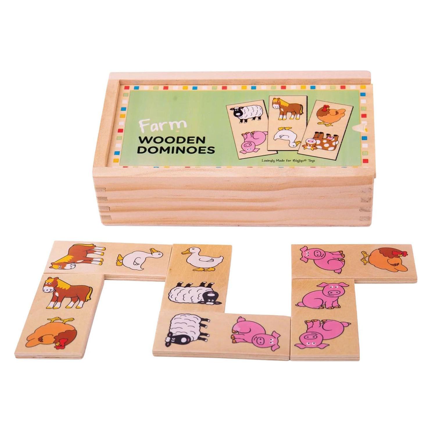 Bigjigs Toys Domino-Bauernhof aus Holz / ab 1 Jahr (BJ736)