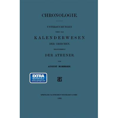 Chronologie, Taschenbuch von August Mommsen, Vieweg & Teubner, 978-3-663-15624-6