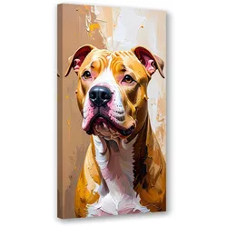 LEINWANDBILD Pitbull Hund Tier 60x120cm