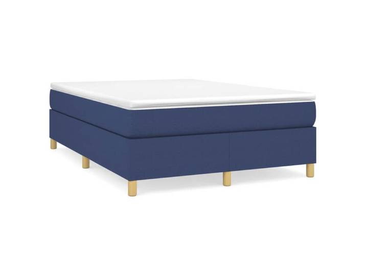 Mode Meuble de chambre - vidaxl - Cadre de lit à ressorts bleu 140x190 cm tissu - pour maison N1B13351