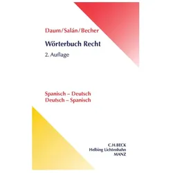 Wörterbuch Recht, Sprachbücher von Ulrich Daum, Herbert J. Becher, María Engracia Salán García