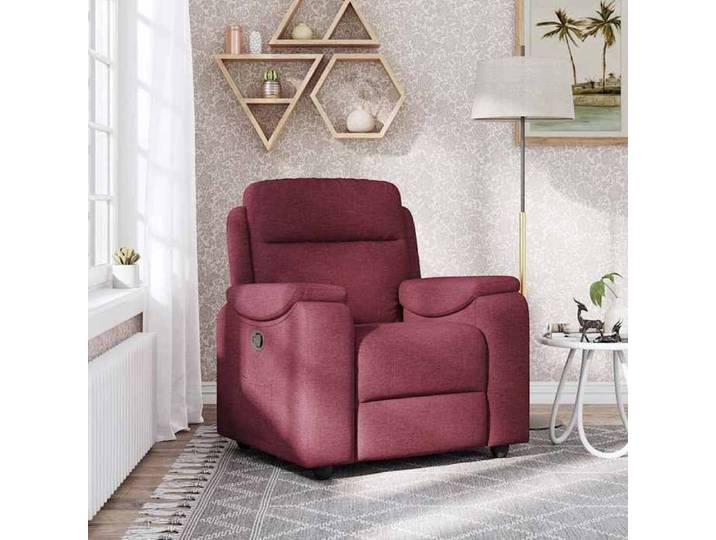 Bonne qualité - Fauteuil inclinable Rouge bordeaux Tissu 96x99x102 cm Relaxation - Scandinave DECO M6924257