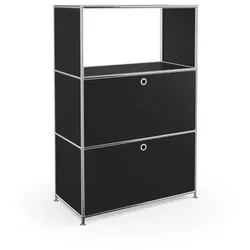 Aktenregal System 4 Metall Schwarz