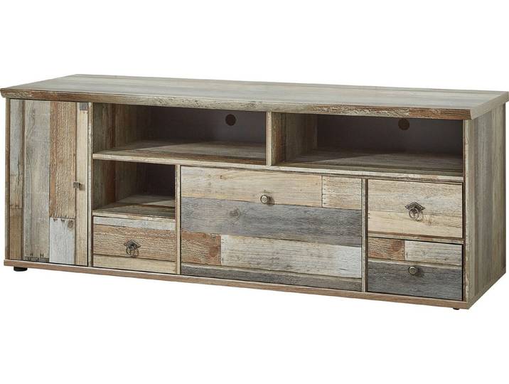 Innostyle TV-Board BONANZA (1 St), 1 Holztür, 3 Schubladen, 1 Klappe, 3 Fächer, 2 Kabeldurchlässe