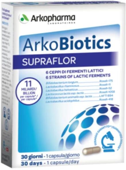 Arkopharma ArkoBiotics Supraflor Integratore 30 Capsule
