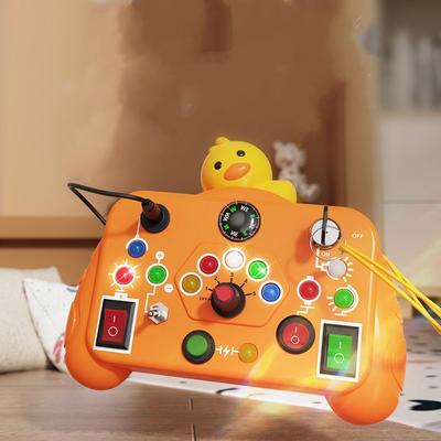 Montessori Busy Machine, Early Education Cognitive Game, Hand Eye Coordination Exploration Toys For Kids orange