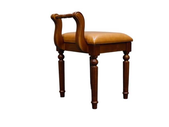 OUTIFUOTPP Europäische Design-Schminkhocker, die vollständig aus Massivholz gefertigt sind und for Schlafzimmer-Make-up-Hocker, Balkon-Rückenlehne-Stuhl verwendet Werden können(14)