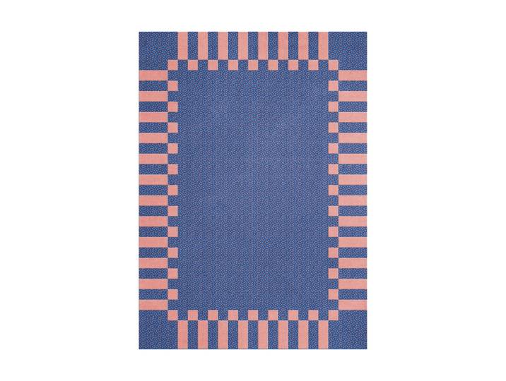 Layered Tapis en laine Teklan Frame Cobalt salmon, 200x300 cm