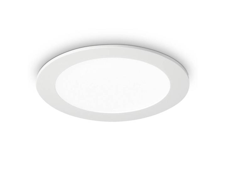 LED plafond inbouwlamp Groove Round 3.000K 22,7cm, wit / opaal, Woon-/ Eetkamer, Aluminium, Modern