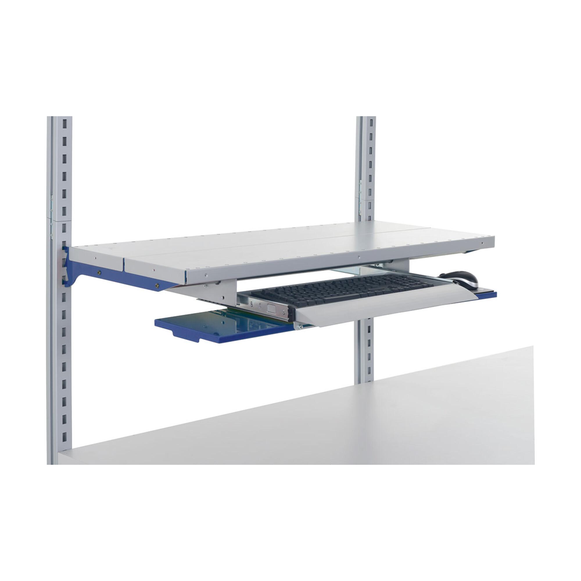 Rocholz Ablageboden mit Tastaturauszug SYSTEM FLEX für Breite 800 mm RAL9006+5010 (73308601)
