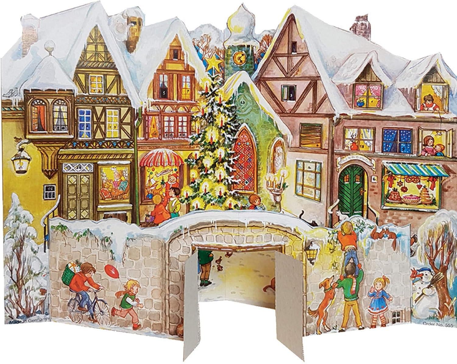 oCreon Adventskalender van papier voor volwassenen om aan de muur op te stellen