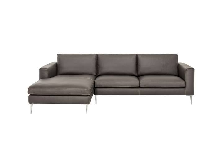 Massimo Divani Ecksofa Lorenzo Leder dunkelbraun B 275 T 165 cm - Ecksofa