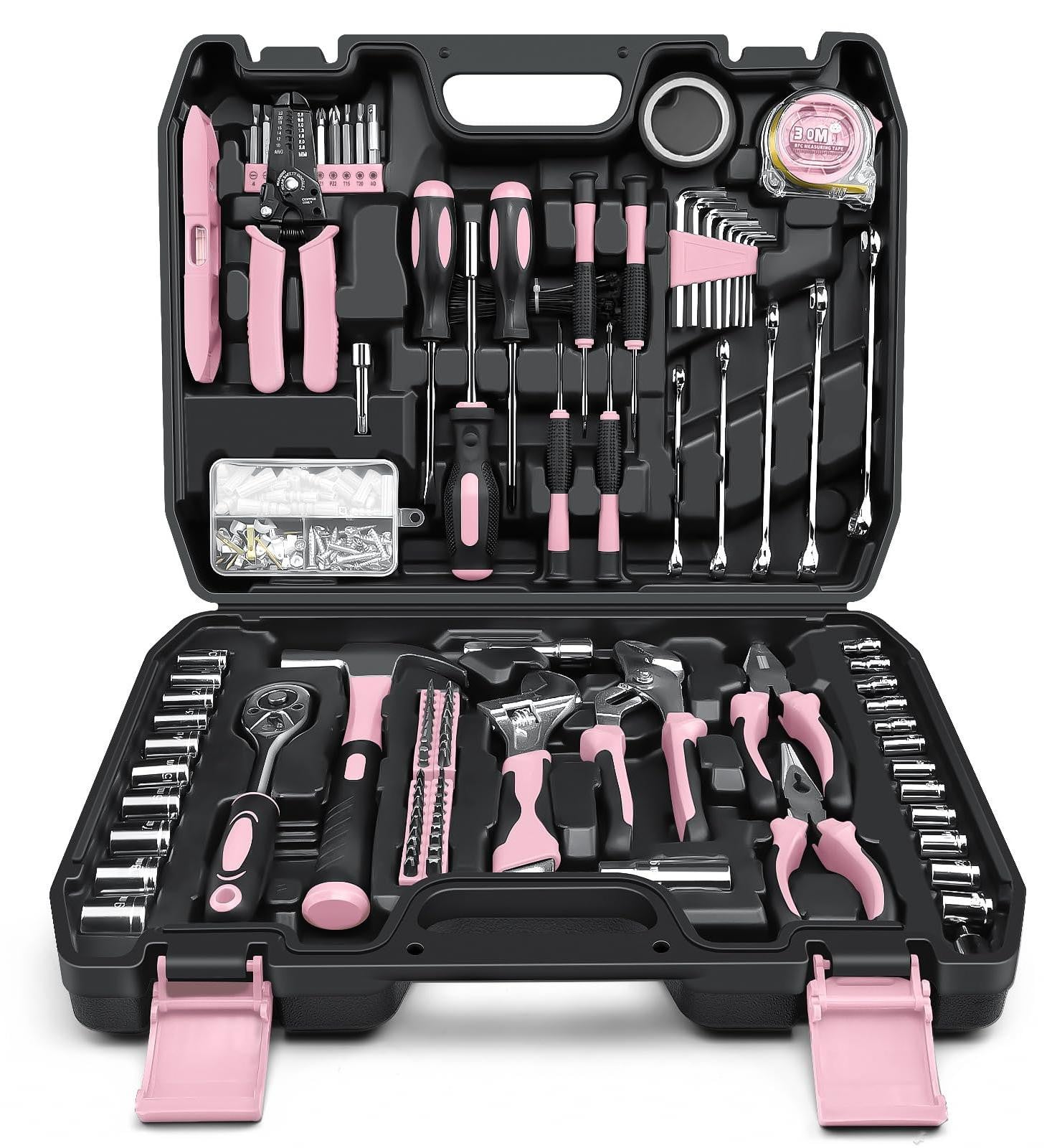 Selius Gereedschapskoffer 281-delig Roze Compleet Handgereedschapset