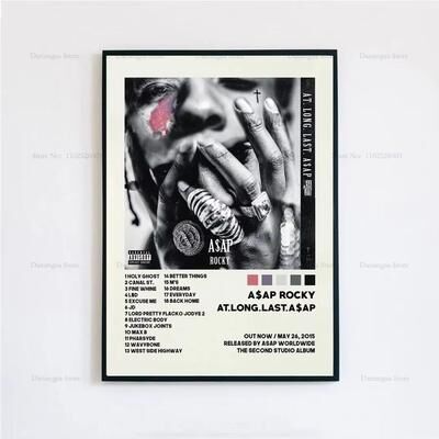 Inspired Finds ASAP Rocky Testing Album Cover Canvas Poster Aesthetic Wall Art at Long Last Asap Classic 15.75x23.62in No Frame